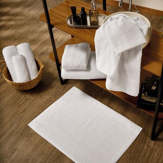 Imagem de Toalha para Pés Hotelaria Deluxe Appel 50x78cm  500 g/m² Branco