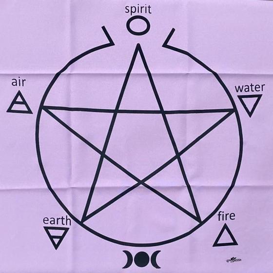 Imagem de Toalha Pentagrama Altar Tarot 70X70 Cm - Escolha A Cor