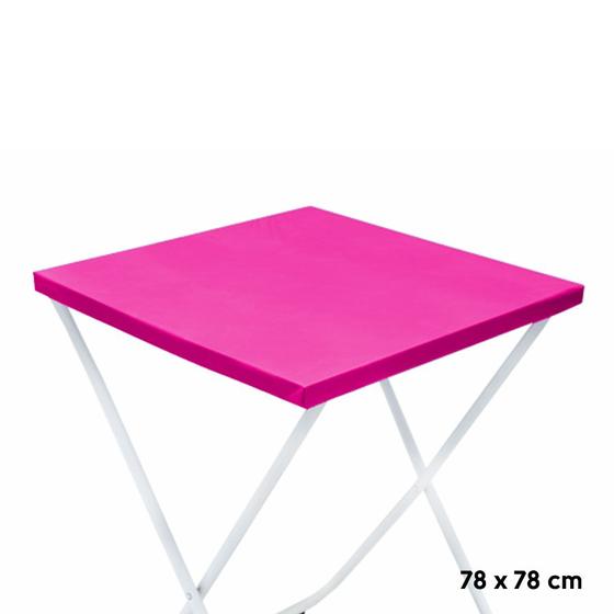 Imagem de Toalha Plástica Cobre Manchas Perolizada - 78 x 78 cm - Pink - 10 unidades - CampFestas - Rizzo