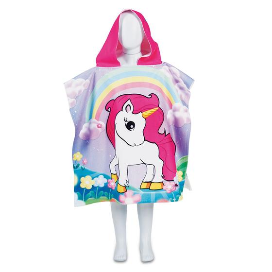 Imagem de Toalha Poncho de Praia Infantil com Capuz - Meninas