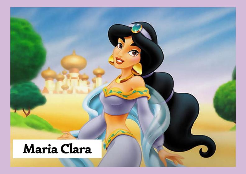 Imagem de Toalha princesas da disney Tamanho 21x29,5 cm infantil com nome  MARIA CLARA