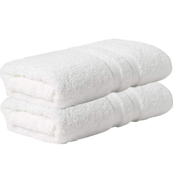 Imagem de Toalha Rosto Buddemeyer 2pçs Branco Algodão Egípcio Penteado