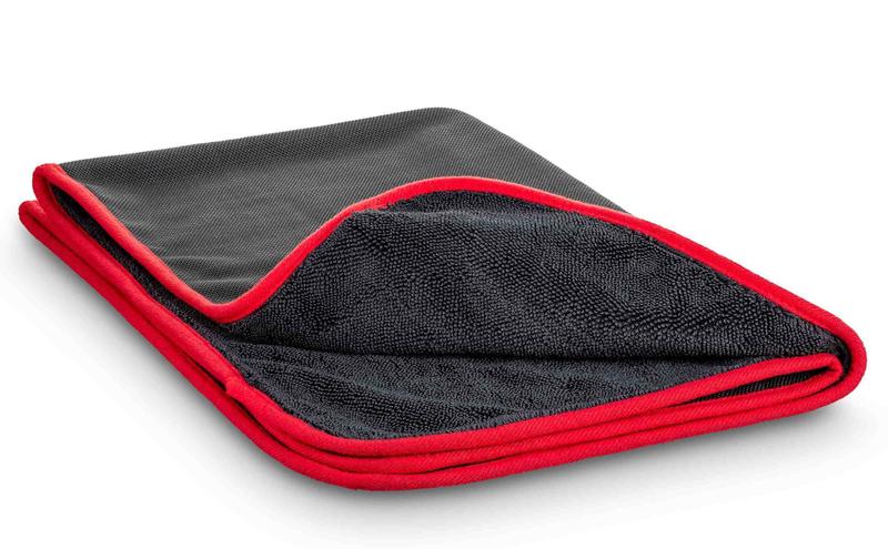 Imagem de Toalha Secagem Black Twist Towel 660Gsm 50X80Cm Borda Vermel