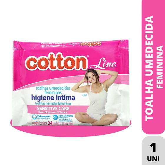 Imagem de Toalha Umedecida Cotton Line Higiene Intima 24 Un