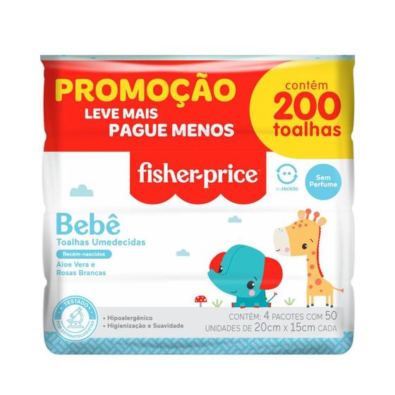 Toalha umedecida fisher price 1x200 folhas Menor preço em Toalha umedecida fisher price 1x200 folhas