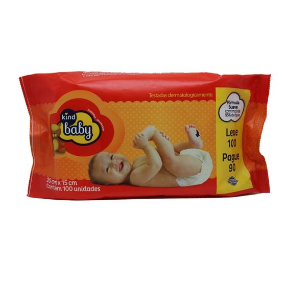Imagem de TOALHA UMEDECIDA KIND BABY COM 100un PREMIUM