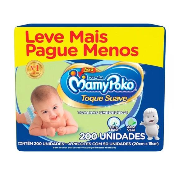 Imagem de Toalha Umedecida Mamypoko Toque Suave 200 Unidades