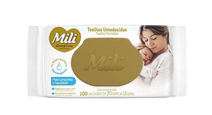 Imagem de Toalha Umedecida Mili Love & Care com 100 Un - Mili