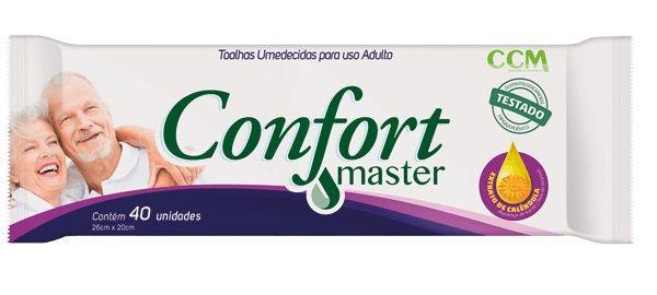 Imagem de Toalha Umedecida p/ Adultos Confort Master  C/40 Unid - CCM