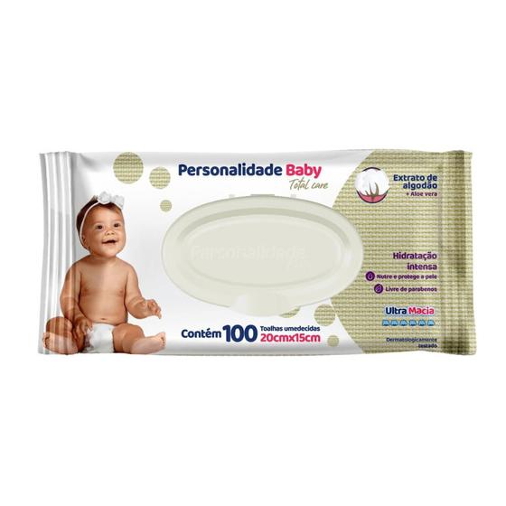 Imagem de Toalha Umedecida Personalidade Baby Total Care 20x15cm com 100 lenços