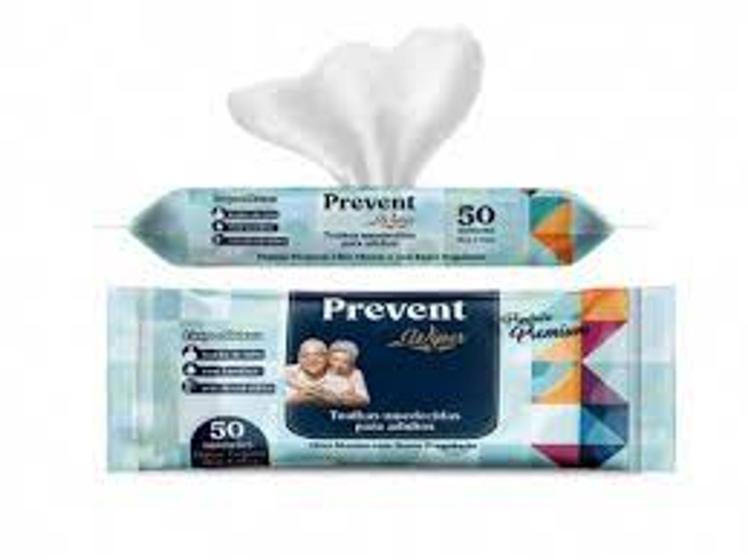 Imagem de Toalha umedecida PREVENTE wipes com 500 un 19X22cm 10 pacot