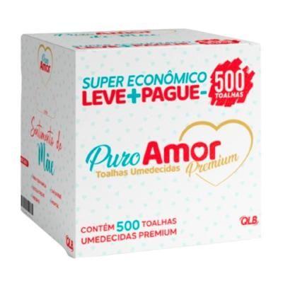 Imagem de Toalha Umedecida Puro Amor Caixa Premium 500 Un