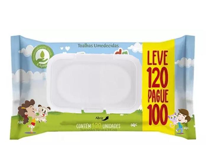 Toalha Umedecida Turma da Alegria - Leve 120 Pague 100 Menor preço em Toalha Umedecida Turma da Alegria - Leve 120 Pague 100