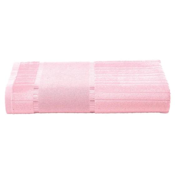 Imagem de Toalha Velour Bella Pra Bordar Banho cor Rosa Claro