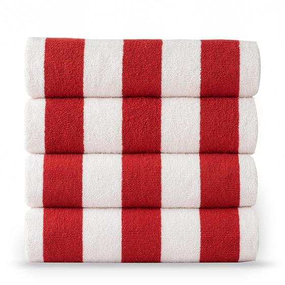Imagem de Toalhas de Praia LANE LINEN - 100% Algodão (36x72cm) - Pacote com 4 + Bolsa