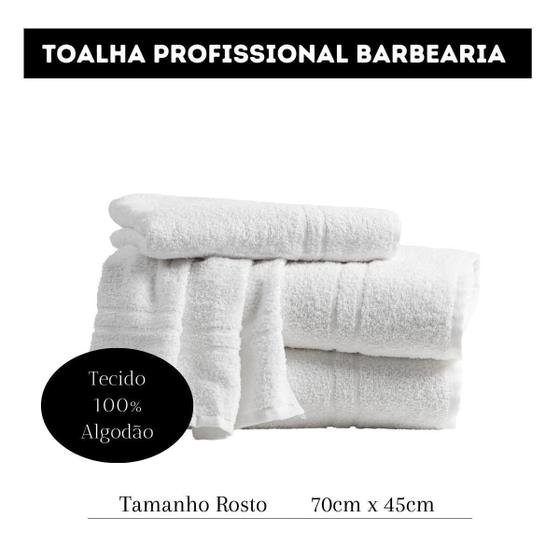 Imagem de Toalhas Para Salao Branca Barbearia Profissional 05 Unidades