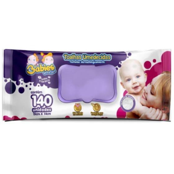 Imagem de Toalhas umedecidas Babies Extra Care Fragrância Suave com 140 lenços - 19x14cm