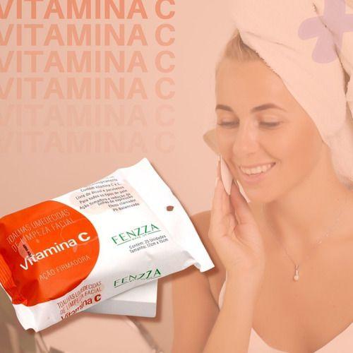 Toalhas Umedecidas De Limpeza Facial Com Vitamina C Fenzza Online