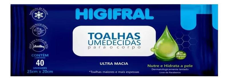 Imagem de Toalhas Umedecidas Higifral - Com 40 Unidades KIT C/2 UN