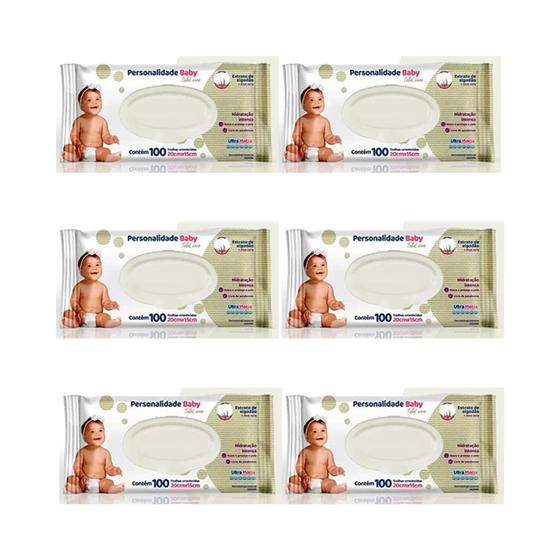 Imagem de Toalhas Umedecidas Kit Com 6 Pacotes com 100 unidades (Total 600 folhas) - Personalidade