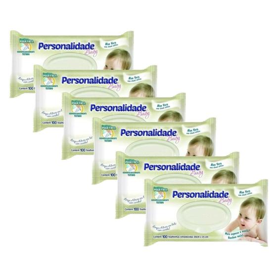 Imagem de Toalhas Umedecidas Kit Com 6 Pacotes - Personalidade