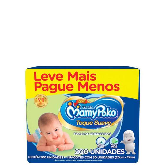 Toalhas Umedecidas Mamypoko Toque Suave 4 X 50 Unidades Menor preço em Toalhas Umedecidas Mamypoko Toque Suave 4 X 50 Unidades