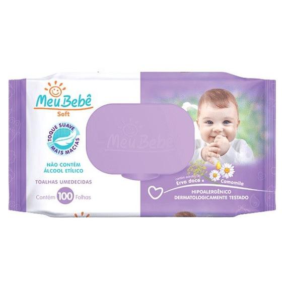 Imagem de Toalhas Umedecidas Meu Bebê Soft 100 Unidades - Hygieline