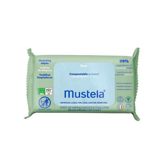Imagem de Toalhas Umedecidas Mustela Compostáveis Com Perfume 60 Unidades