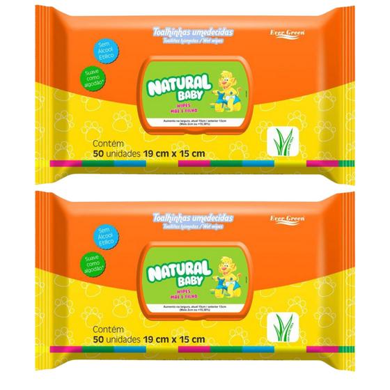 Imagem de Toalhas Umedecidas Natural Baby 50 Unidades Flip Top