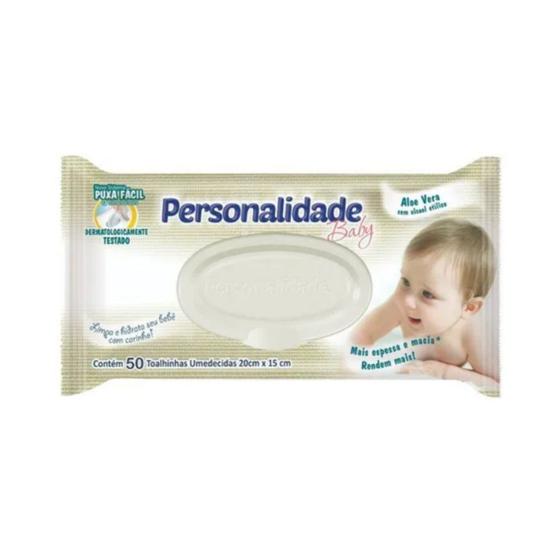 Imagem de Toalhas Umedecidas Personalidade Baby 50 unidades