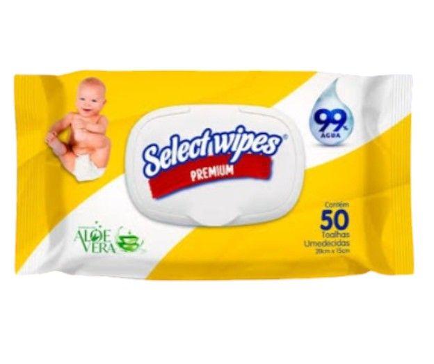 Imagem de Toalhas Umedecidas Select Wipes Premium 50 Cada C/15 pacotes 