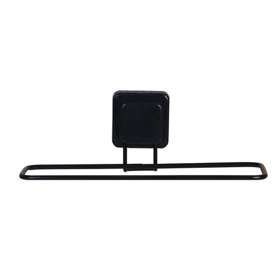 Imagem de Toalheiro 25cm Resistente Preto Suporta 1kg - Mv Utilidades & Decorações