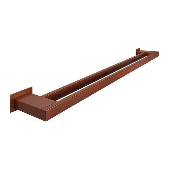 Imagem de Toalheiro Duplo 70 cm Inox Corten - Kromus RT0310C