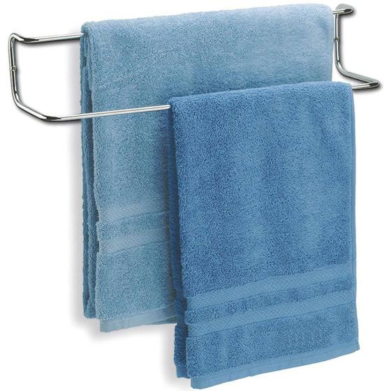 Toalheiro Porta Toalhas De Banho Parede Duplo 50cm Luxo Aço Menor preço em Toalheiro Porta Toalhas De Banho Parede Duplo 50cm Luxo Aço