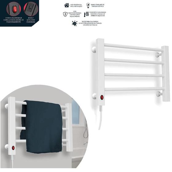 Imagem de Toalheiro termico 1 toalha bivolt branco fio esquerdo aiello