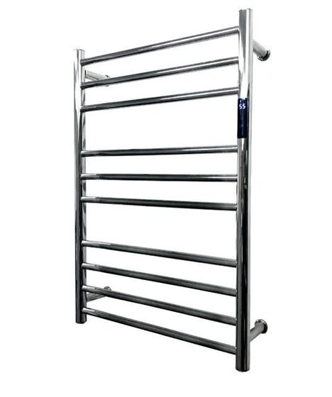 Imagem de Toalheiro Térmico Grande Redondo Inox Polido Bivolt Com Controle de Temperatura e Timer Fio Lado Direito