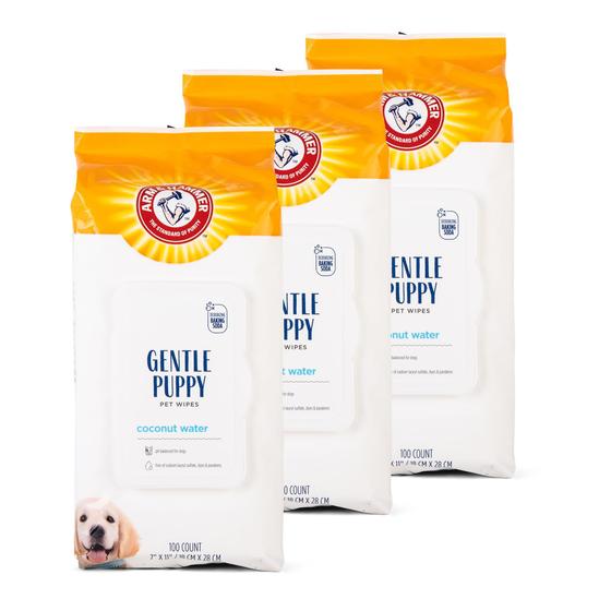 Imagem de Toalhetes Umedecidos Arm & Hammer para Pets - 3 Pacotes com 100 Unidades - Limpeza Multiuso com Água de Coco