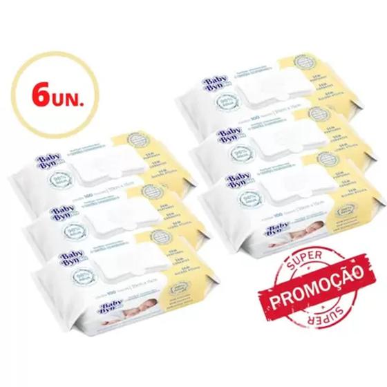 Imagem de Toalhinhas Umedecidas Kit Com 6 Pacotes - Baby Byn RN