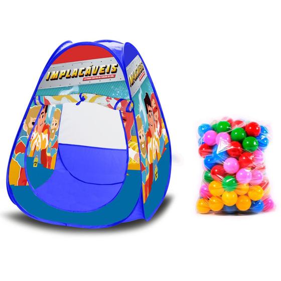 Imagem de Toca Barraca Infantil Heróis Implacáveis Com 100 Bolinhas