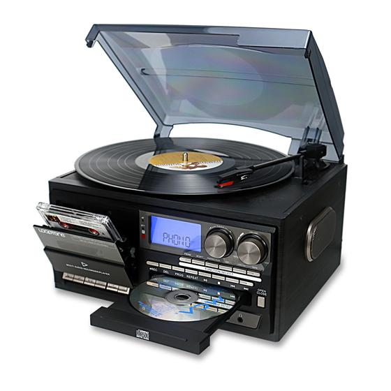 Toca-Discos de Vinil LoopTone 10 em 1 com Bluetooth - 3 Velocidades - Preto e Cinza Menor preço em Toca-Discos de Vinil LoopTone 10 em 1 com Bluetooth - 3 Velocidades - Preto e Cinza