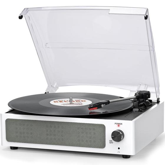 Imagem de Toca-discos de vinil seasonlife Vintage Turntable White