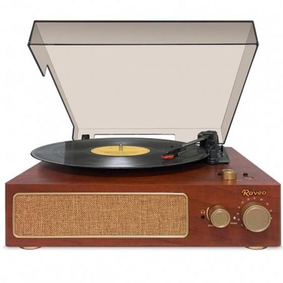 Imagem de Toca Discos Raveo Vitrola Studio Maple, Bluetooth, USB, Marrom - 90-08958