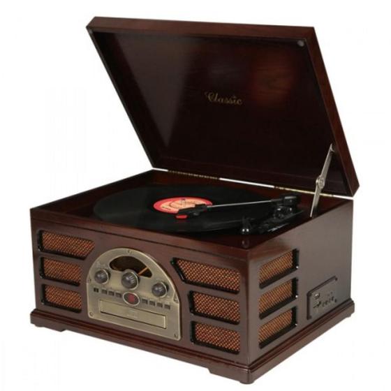 Toca-Discos Vinil Retro Woodburn Tabaco 37.967 Classic Menor preço em Toca-Discos Vinil Retro Woodburn Tabaco 37.967 Classic