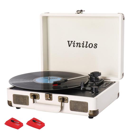 Imagem de Toca-discos VINILOS Retro com Bluetooth e USB