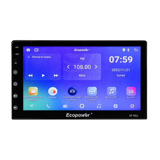 Imagem de Toca Radio MP3 Ecopower EP-7011 - 60W - USB/Av - Bluetooth/Wi-Fi - 7"