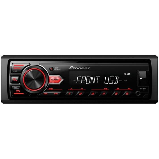Toca Radio Pioneer MVH85UB FM/USB/Aux/Mosfet 50WX4 Som Automotivo