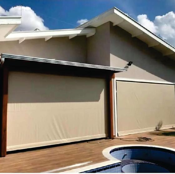 Imagem de Toldo Cortina Bege - 3,60m x 2,50m - kit completo