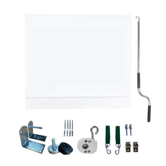 Imagem de Toldo Cortina Branco - 1,60m x 2,40m - kit completo