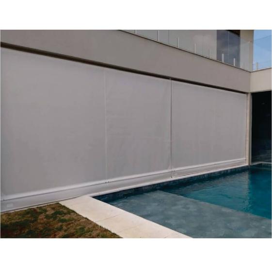 Imagem de Toldo Cortina Cinza - 1,50m x 1,50m - kit completo