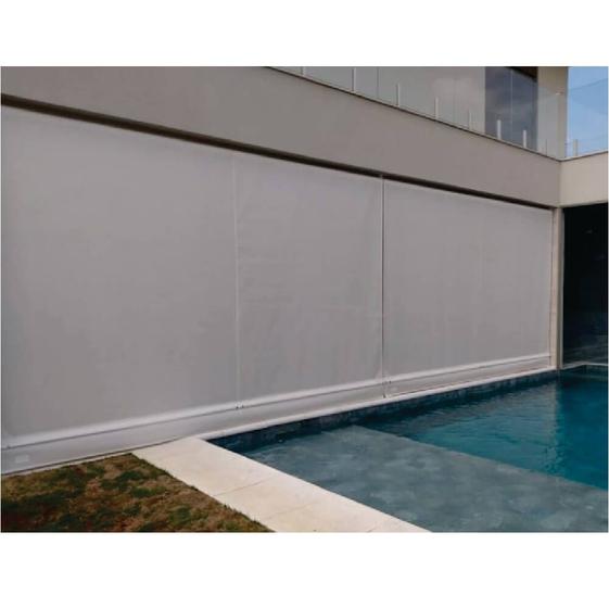 Imagem de Toldo Cortina Cinza - 3,90m x 3,10m - kit completo